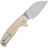 QSP Chefmaster Linerlock Knife 3.25In Wharncliffe Satin 14C28N Ivory G10 EDC - Ideal Everyday Carry Companion by QSP Knife