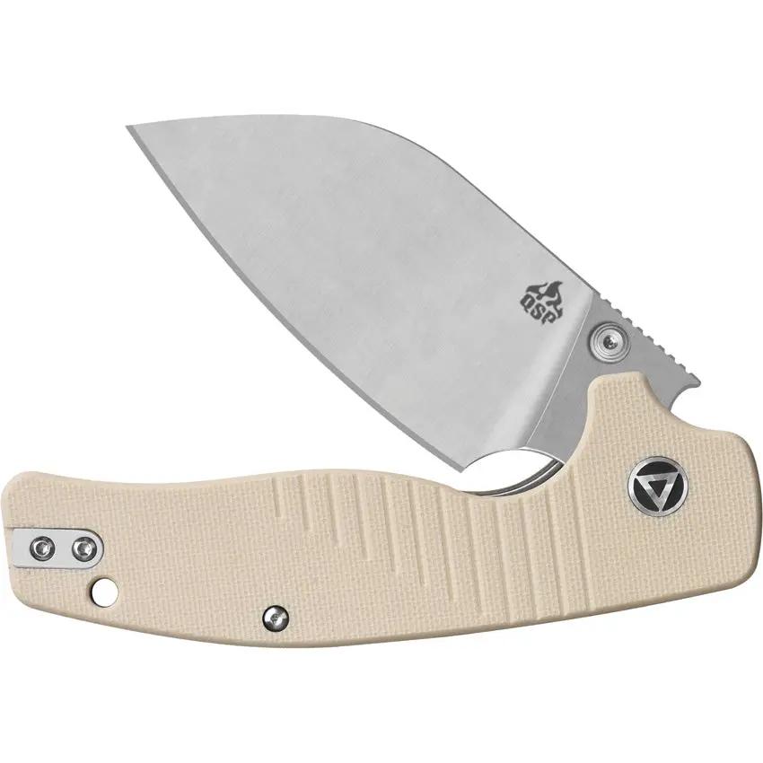QSP Chefmaster Linerlock Knife 3.25In Wharncliffe Satin 14C28N Ivory G10 EDC - Ideal Everyday Carry Companion by QSP Knife