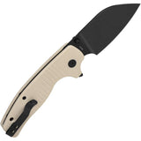 QSP Chefmaster Linerlock Knife Ivory G10 Handle Wharncliffe Blade For Chefs And Enthusiasts Premium by QSP Knife