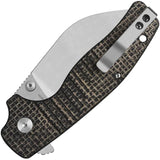 QSP Chefmaster Linerlock Folding Knife - EDC Premium Wharncliffe Satin 14C28N Blade by QSP Knife