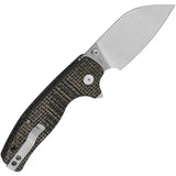 QSP Chefmaster Linerlock Folding Knife - EDC Premium Wharncliffe Satin 14C28N Blade by QSP Knife