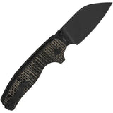 QSP Chefmaster Liner Lock Knife 3.25in Wharncliffe Blade Burlap Micarta Handle - Compact EDC Knife for Precise Cuts by QSP Knife