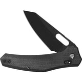 QSP Emu Glyde Lock Knife - Black 14C28N Sandvik Blade With Micarta Handle For Everyday Carry by QSP Knife