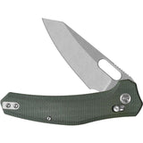 QSP Emu Glyde Lock Knife Green Micarta For EDC Enthusiasts Premium 14C28N Sandvik Blade 3.25in by QSP Knife
