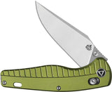 QSP Reptile Glyde Lock Knife EDC Ready With OD Green Aluminum Handle 3.25 Inch Satin Blade 14C28N by QSP Knife