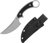 QSP Viper Fixed Blade Knife G10 Handle For Superior Grip 4Inch Stonewash Blade Full Tang Ambidextrous EDC by QSP Knife