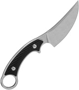 QSP Viper Fixed Blade Knife G10 Handle For Superior Grip 4Inch Stonewash Blade Full Tang Ambidextrous EDC by QSP Knife