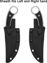 QSP Viper Fixed Blade Knife G10 Handle For Superior Grip 4Inch Stonewash Blade Full Tang Ambidextrous EDC by QSP Knife