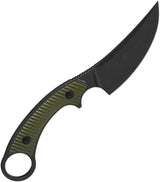 QSP Viper Fixed Blade Knife - OD Green G10 Handle 4 Inch 10Cr15CoMoV Blade with Left Right Sheath by QSP Knife