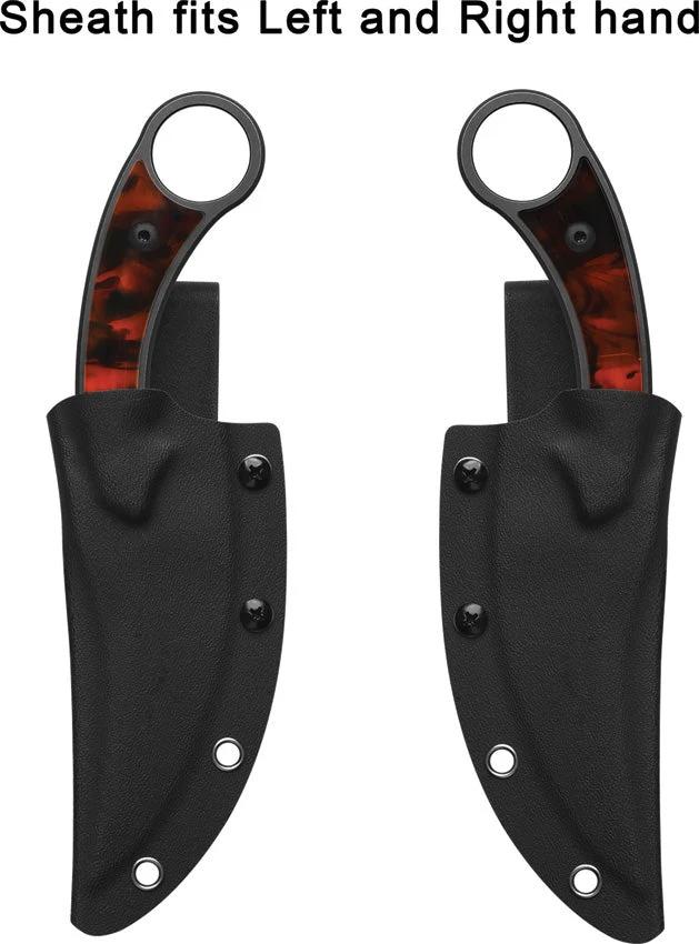 QSP Knife Viper Fixed Blade QS166C2 Rugged Outdoor Knife For Hikers And Campers With 10Cr15CoMoV Blade by QSP Knife