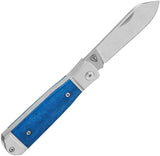 QSP Jumping Jack Slip Joint Knife - Blue Smooth Bone Handle Satin Two and Three Quarter Inch Blade for EDC Enthusiasts by QSP Knife