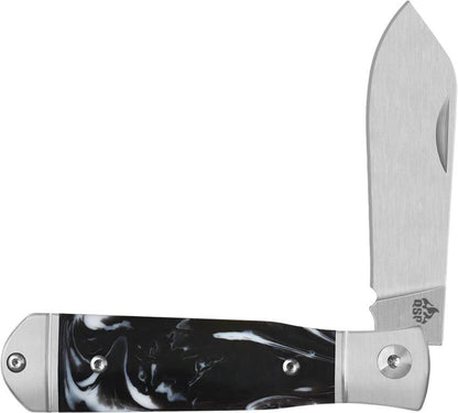 QSP Jumping Jack Slip Joint Knife Premium Resin Handle 3.5in Closed 2.75in Satin 14C28N Blade For Knife Enthusiasts by QSP Knife