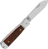 QSP Jumping Jack Slip Joint Knife - Ironwood Handle 2.75in Satin 14C28N Blade For EDC by QSP Knife