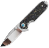 QSP Nebula Linerlock Knife EDC Premium Brass Handle by QSP Knife