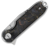 QSP Nebula Linerlock Knife EDC Premium Brass Handle by QSP Knife