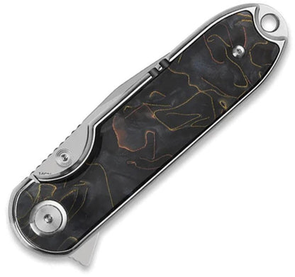 QSP Nebula Linerlock Knife EDC Premium Brass Handle by QSP Knife