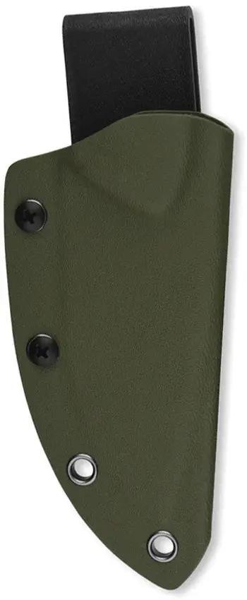QSP Tiny TOT Fixed Blade Knife - 3.5In Stonewashed Blade, Full Tang, OD Green G10 Handle, Kydex Sheath for EDC by QSP Knife