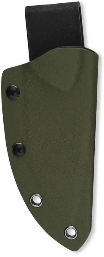 QSP Tiny TOT Fixed Blade Knife - Compact EDC With 3.5 Inch Stonewashed 10Cr15CoMoV Blade And OD Green G10 Handle by QSP Knife