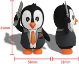 QSP Penguin Knife Figurine - PVC Durable Desk Ornament For Collectors, Compact 2.3 x 3.25 x 1.5 Inches by QSP Knife