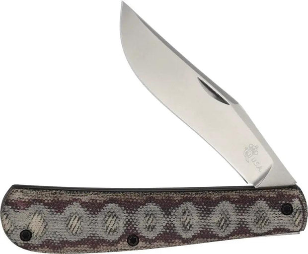 Queen Trapper Python Canvas Micarta QSJMPM by Queen