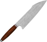 QSP Mulan Harpoon Chef Knife Damascus 8 Inch Blade Ironwood Handle For Home Chefs by QSP Knife
