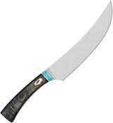 QSP Knife Noble Series Butcher Knife QS KK 006A Satin 14C28N Blade Stabilized Wood Handle With Abalone Inlay For Pros by QSP Knife