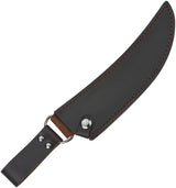 QSP Knife Noble Series Butcher Knife QS KK 006A Satin 14C28N Blade Stabilized Wood Handle With Abalone Inlay For Pros by QSP Knife