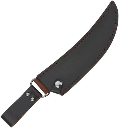 QSP Knife Noble Series Butcher Knife QS KK 006A Satin 14C28N Blade Stabilized Wood Handle With Abalone Inlay For Pros by QSP Knife