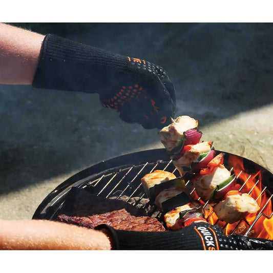 QuickSurvive Fire Safety Glove QS-GLOVE - Heat Resistant Up To 932F With Anti Slip Silicone Coating by QuickSurvive