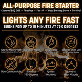 QuickSurvive Fire Starter 12 Pack QS-12 - Waterproof, Fast Lighting For Grills, Fireplaces And Campfires by QuickSurvive