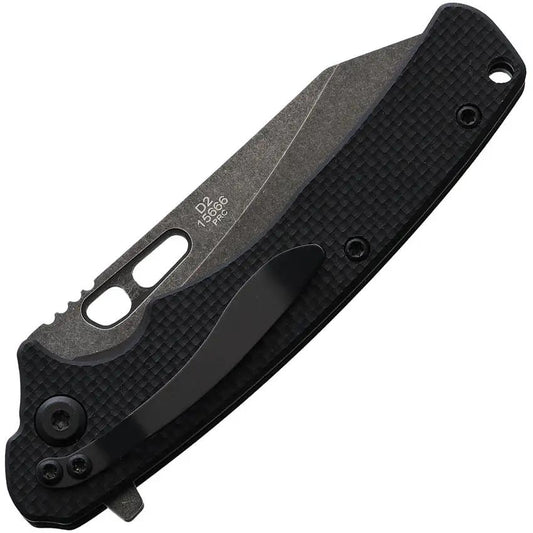 Remington EDC Linerlock Knife Black D2 Tool Steel Blade G10 Handle Pocket Clip Lanyard Hole by Remington