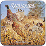 Remington Flushing Pheasant Gift Set 15684 - Satin Stainless Blades, White Bone Handles, Etched Hunting Scene Tin by Remington