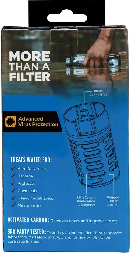 Rapidpure Purifier and Bottle 0160-0123 - Fast Water Purification as You Drink No Squeezing Required by Rapidpure