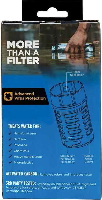 Rapidpure Purifier and Bottle 0160-0123 - Fast Water Purification as You Drink No Squeezing Required by Rapidpure