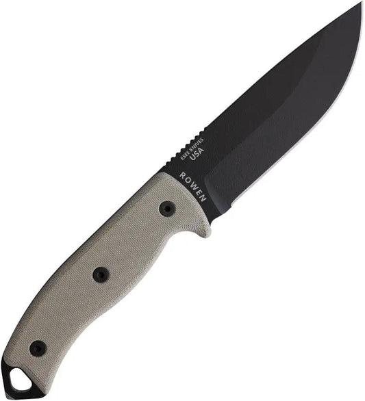 ESEE Model 5 Survival Knife Fixed Blade Survivalists 1095 Carbon Steel Full Tang Glass Breaker Micarta Handles by ESEE