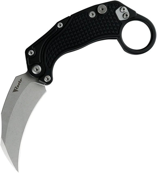 Reate Knives EXO-K Button Lock Black SW EXO-K BLK SW by Reate Knives