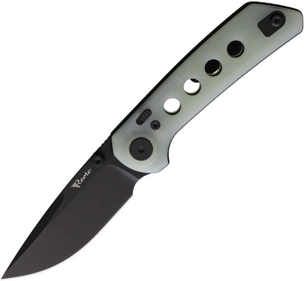 Reate Knives PL XT Pivot Lock Jade G10 EDC Knife With Black PVD Nitro V Blade For EDC Enthusiasts by Reate Knives