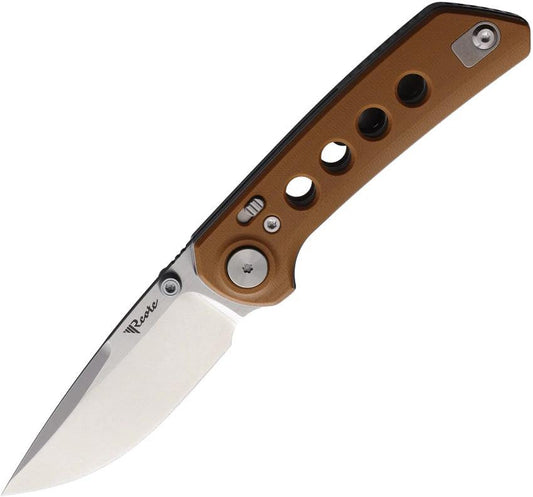 Reate PL-XT Pivot Lock Knife Tan G10 For EDC Enthusiasts With Nitro V Steel Blade And Precision Lock by Reate Knives