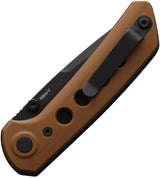 Reate Knives PL-XT Pivot Lock Knife Tan PVD Nitro V Steel 3in Blade 4in Closed G10 Handle EDC by Reate Knives