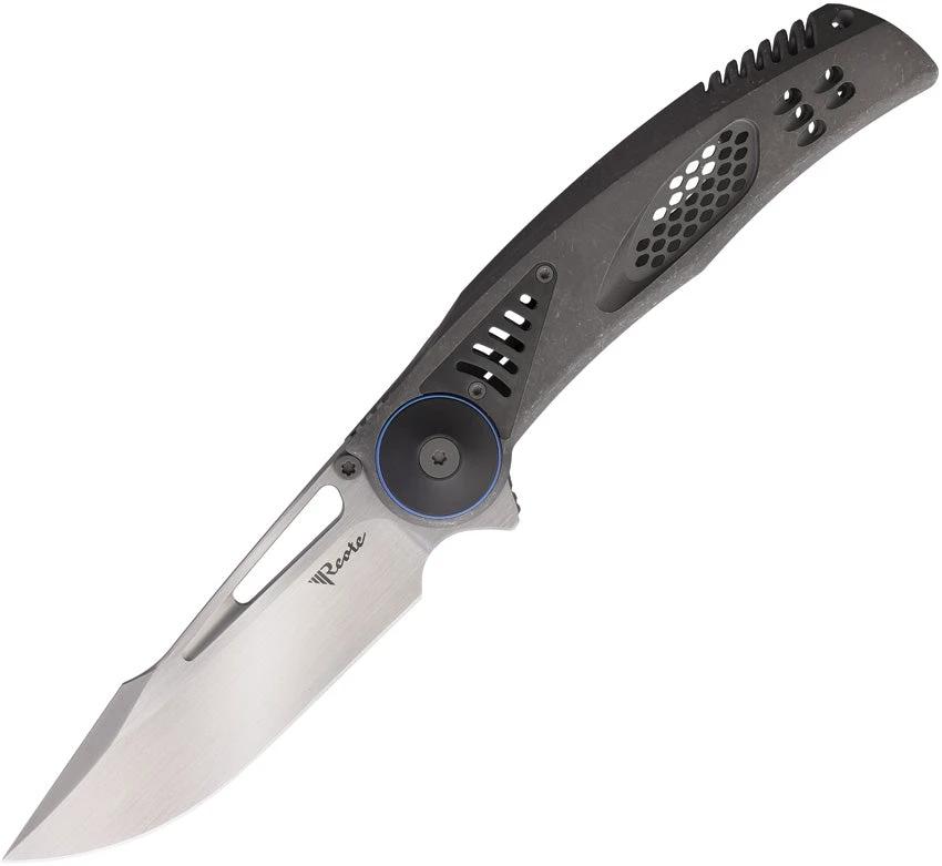 Reate Knives GTR Framelock Ti Dark BB REA149 GTR DARK BEAD BLAST by Reate Knives