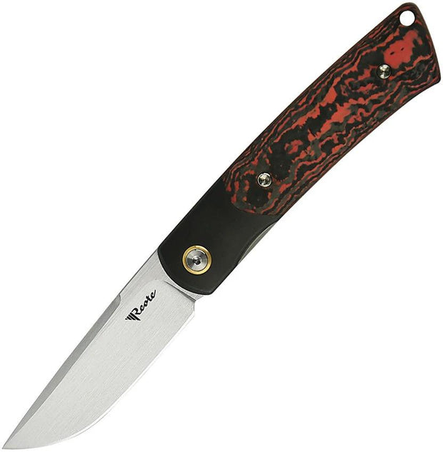 Reate Knives Tribute Liner Lock Knife Lava Flow Carbon Fiber Handle M390 Blade for EDC Enthusiasts and Collectors by Reate Knives