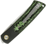 Reate Knives Tribute Linerlock Jungle Wear Fat Carbon Handle M390 Blade - Premium EDC Folding Knife by Reate Knives