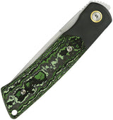 Reate Knives Tribute Linerlock Jungle Wear Fat Carbon Handle M390 Blade - Premium EDC Folding Knife by Reate Knives