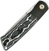 Reate Knives Tribute Liner Lock White Storm Carbon Fiber EDC Knife - Satin M390 Blade by Reate Knives