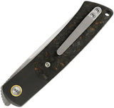 Reate Knives Tribute Linerlock Dark Matter Ti Fat Carbon Everyday Carry Knife M390 Blade Premium EDC Performance by Reate Knives