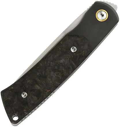 Reate Knives Tribute Linerlock Dark Matter Ti Fat Carbon Everyday Carry Knife M390 Blade Premium EDC Performance by Reate Knives