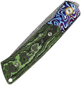 Reate Knives Tribute Linerlock Damasteel Jungle Wear Fat Carbon EDC Knife - Collectors Grade, Premium Performance by Reate Knives