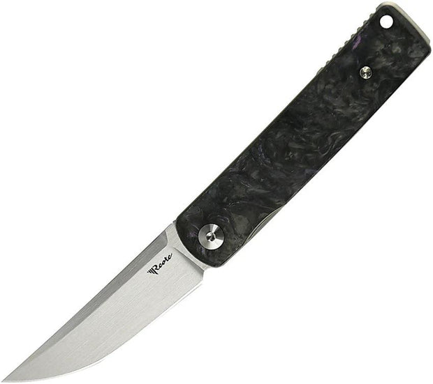 Reate Bushido Linerlock Dark Matter Purple Carbon Fiber EDC Knife With Satin M390 Blade by Reate Knives