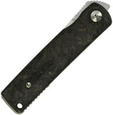 Reate Bushido Linerlock Dark Matter Copper Carbon Fiber EDC Knife - Bohler M390 Satin Blade For Enthusiasts by Reate Knives