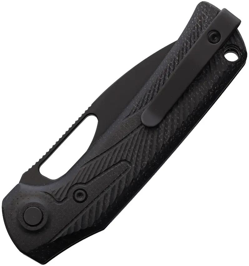Reate Knives PL-XE Pivot Lock Knife - Nitro V Blade Black PVD Finish Black Micarta Handle For EDC by Reate Knives